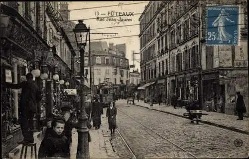 Ak Puteaux Hauts de Seine, Rue Jean Jaures