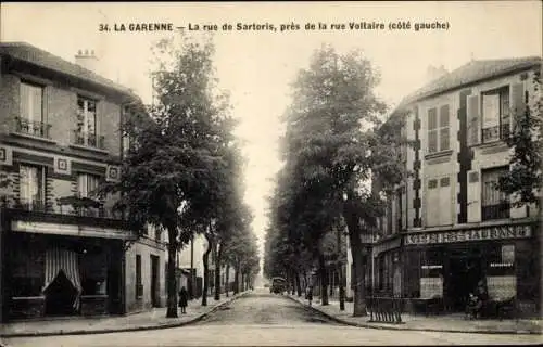 Ak La Garenne Colombes Hauts de Seine, Rue de Sartoris