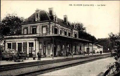 Ak Clisson Loire Atlantique, La Gare, Interieur