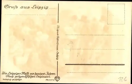 Künstler Ak Leipzig, Die Leipziger Messe vor hundert Jahren, Am Markt, Nr. 9373