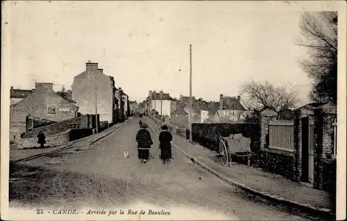 Ak Cande Maine et Loire, Arrivee par la Rue de Beaulieu