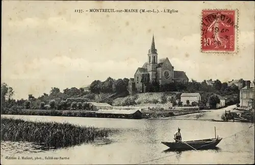 Ak Montreuil sur Maine Maine-et-Loire, L'Eglise