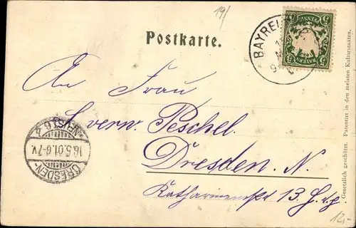 Ak Bayreuth in Oberfranken, Richard Wagner Theater