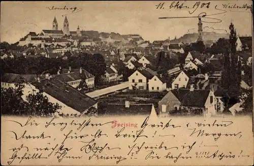 Ak Freising in Oberbayern, Totale