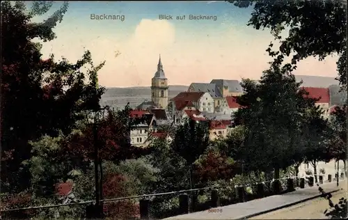 Ak Backnang in Baden Württemberg, Blick auf den Ort