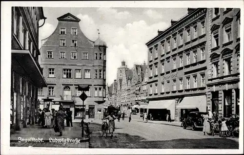 Ak Ingolstadt an der Donau Oberbayern, Ludwigstraße