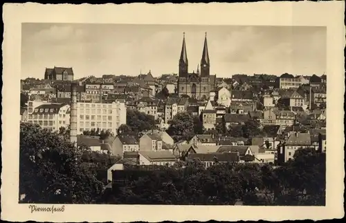 Ak Pirmasens am Pfälzerwald, Totalansicht der Ortschaft, Kirche