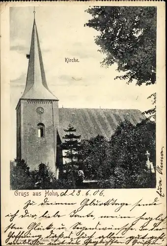 Ak Hohn in Schleswig Holstein, Kirche
