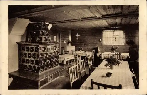 Ak Seebach im Schwarzwald, Darmstädter Hütte, Hüttenstube