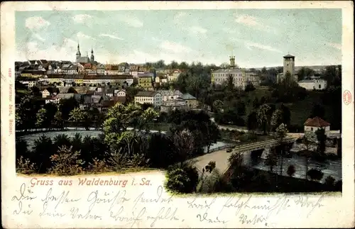 Ak Waldenburg in Sachsen, Blick auf den Ort