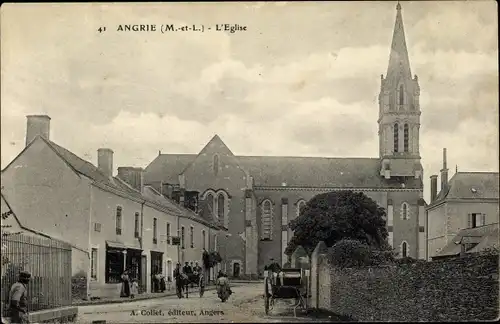 Ak Angrie Maine et Loire, L'Eglise