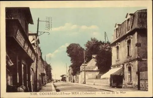 Ak Courseulles sur Mer Calvados, La rue de la Mer