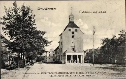 Ak Treuenbrietzen in Brandenburg, Großstraße, Rathaus