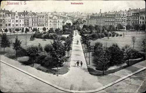 Ak Meerane in Sachsen, Wettiner Platz