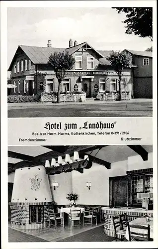 Ak Kaltenkirchen in Holstein, Hotel zum Landhaus, Aussen- und Innenansicht