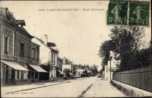 Ak Laroche Migennes Yonne, Route Nationale