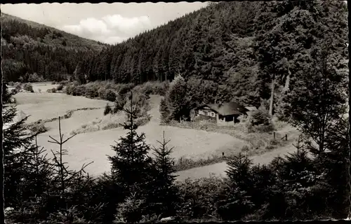 Ak Willingen Upland in Hessen, Hermeketal mit Brewitzhütte