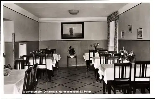 Ak Nordseebad Sankt Peter Ording, Jugendkurheim Dittmarsia, Innenansicht