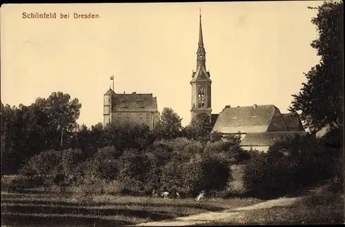 Ak Dresden Schönfeld Weißig, Kirche