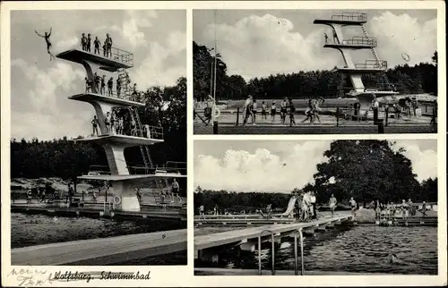 Ak Wolfsburg in Niedersachsen, Schwimmbad