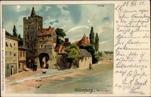 Litho Naumburg an der Saale, Marienthor, BBOL 2126