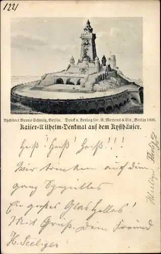 Ak Steinthaleben Kyffhäuserland in Thüringen, Kyffhäuser, Kaiser Wilhelm Denkmal