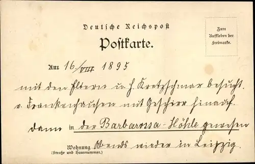 Vorläufer Ak Steinthaleben Kyffhäuserland in Thüringen, Kyffhäuser, Kaiser Wilhelm Denkmal