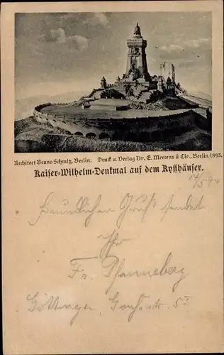 Vorläufer Ak Steinthaleben Kyffhäuserland in Thüringen, Kyffhäuser, Kaiser Wilhelm Denkmal