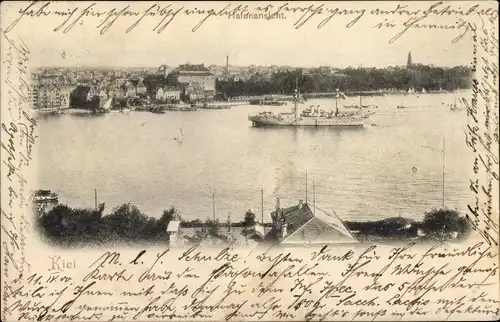 Ak Hansestadt Kiel, Hafen, Panorama
