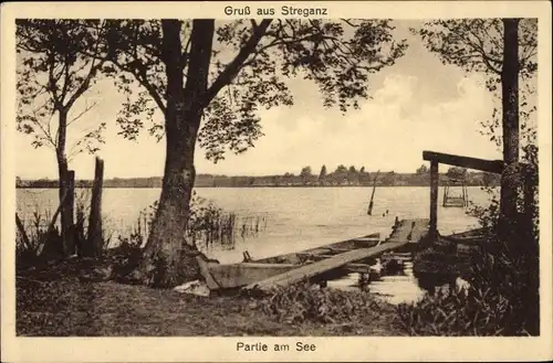 Ak Streganz Heidesee Brandenburg, Partie am See