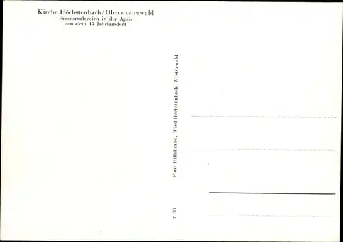 Ak Höchstenbach im Westerwald, Kircheninneres