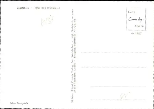 Ak Bad Wörishofen im Unterallgäu, Josefsheim