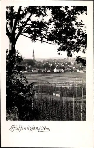 Foto Ak Pfaffenhofen an der Ilm Oberbayern, Durchblick zum Ort