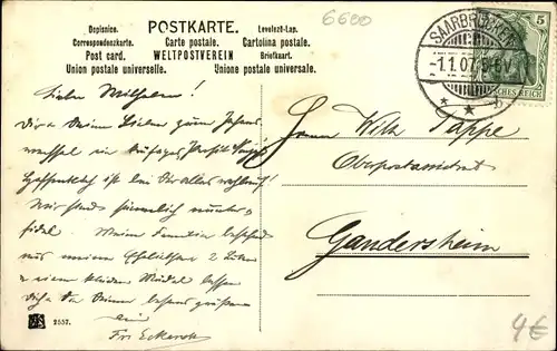 Ak Saarbrücken im Saarland, Forsthaus