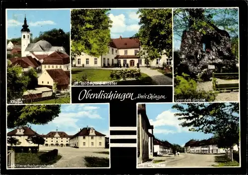 Ak Oberdischingen Alb Donau Kreis, Müttererholungsheim St. Hildegard Kloster, Kirche, Grotte