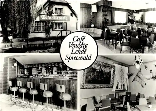 Ak Lehde Lübbenau im Spreewald, Café Venedig