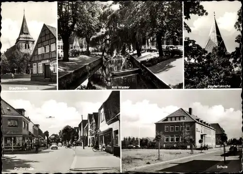 Ak Rotenburg an der Wümme, Schule, Stadtkirche, Anstaltskirche, Großestraße