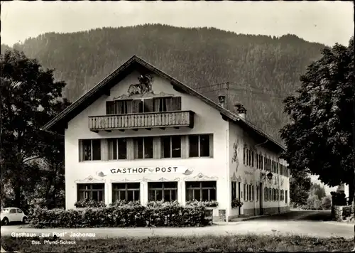 Ak Jachenau in Oberbayern, Gasthof zur Post