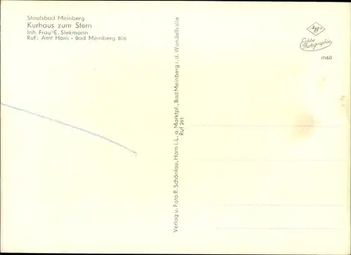 Ak Horn Bad Meinberg am Teutoburger Wald, Kurhaus zum Stern