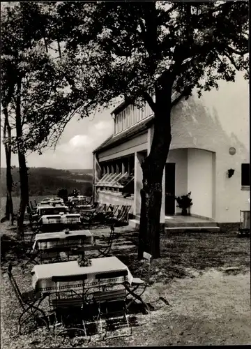 Ak Aura an der Saale Bayern, Terrassencafe Ruine Aura