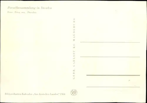 Ak Dresden Altstadt, Porzellansammlung