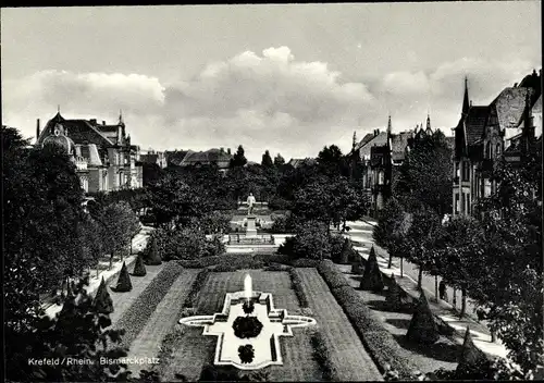 Ak Krefeld am Niederrhein, Bismarckplatz
