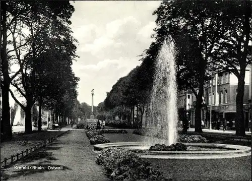 Ak Krefeld am Niederrhein, Ostwall