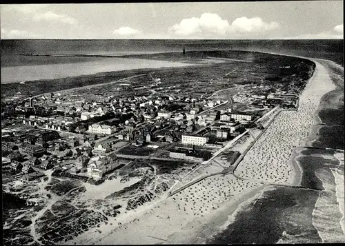 Ak Nordseebad Wangerooge in Ostfriesland, Vogelschau