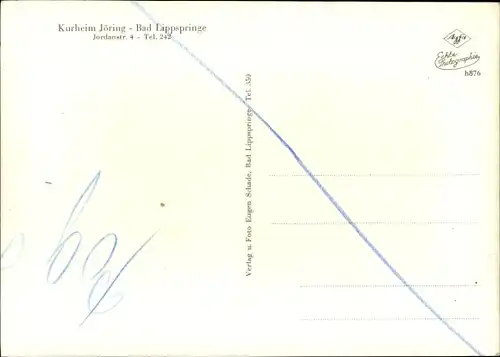Ak Bad Lippspringe in Westfalen, Kurheim Jöring, Jordanstraße 4