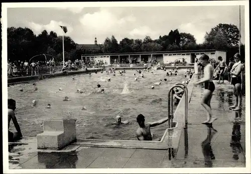 Ak Rietberg Nordrhein Westfalen, Städtisches Freibad, Schwimmbecken