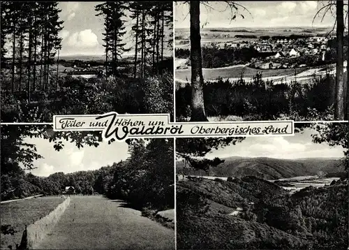 Ak Waldbröl im Oberbergischen Kreis, Teilansicht, Landschaft