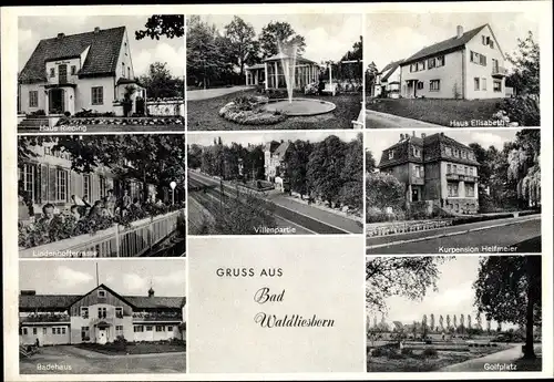 Ak Bad Waldliesborn Lippstadt in Westfalen, Haus Rieping, Golfplatz, Badehaus