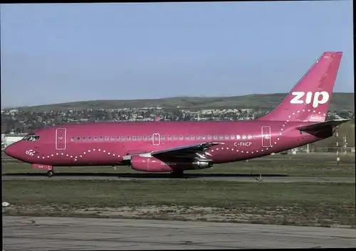 Ak Kanadisches Passagierflugzeug, ZIP Airlines, Boeing B737-200