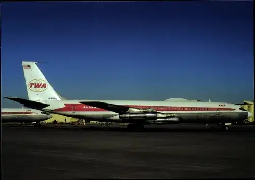 Ak Amerikanisches Passagierflugzeug, TWA, B707-331